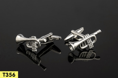 Stainless Steel Saxophone Cufflinks